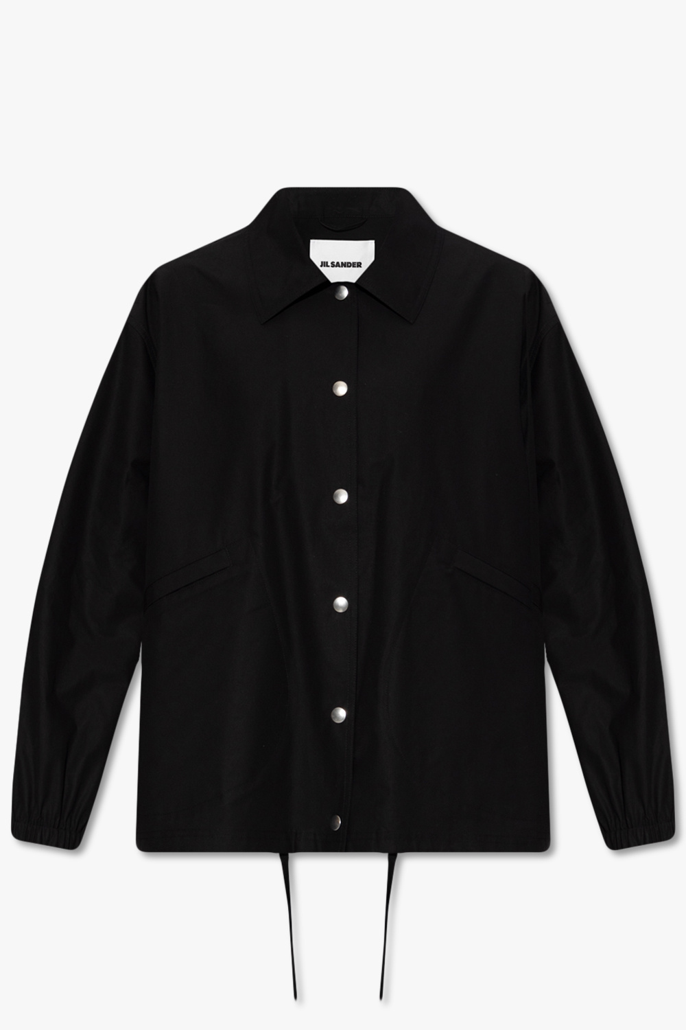 ジャケット Jil Sander SS25 Black cotton jacket (J04AM0001J45026 001) Jil Sander Black zipped shirt jacket | TheDoubleF